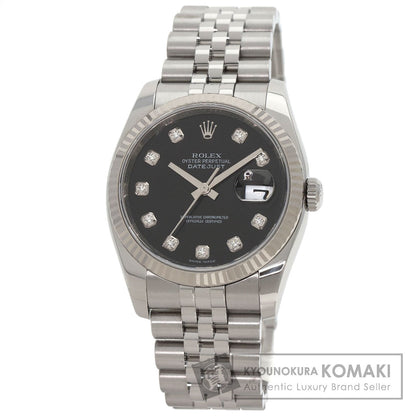 ROLEX ロレックス 116234G デイトジャスト 10P ダイヤモンド 腕時計 SS メンズ 中古