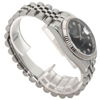 ROLEX ロレックス 116234G デイトジャスト 10P ダイヤモンド 腕時計 SS メンズ 中古
