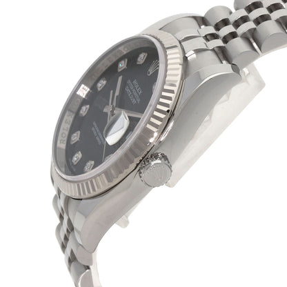 ROLEX ロレックス 116234G デイトジャスト 10P ダイヤモンド 腕時計 SS メンズ 中古