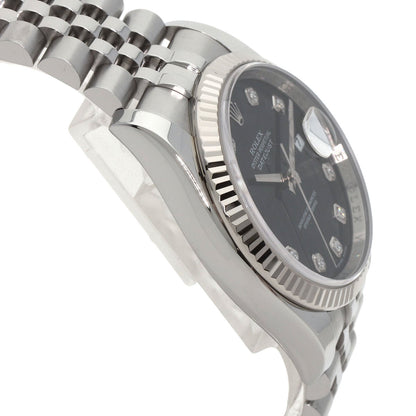 ROLEX ロレックス 116234G デイトジャスト 10P ダイヤモンド 腕時計 SS メンズ 中古