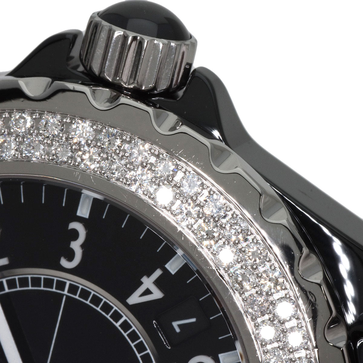 CHANEL シャネル H0950 J12 38mm 2重ダイヤモンドベゼル 腕時計 セラミック メンズ 中古
