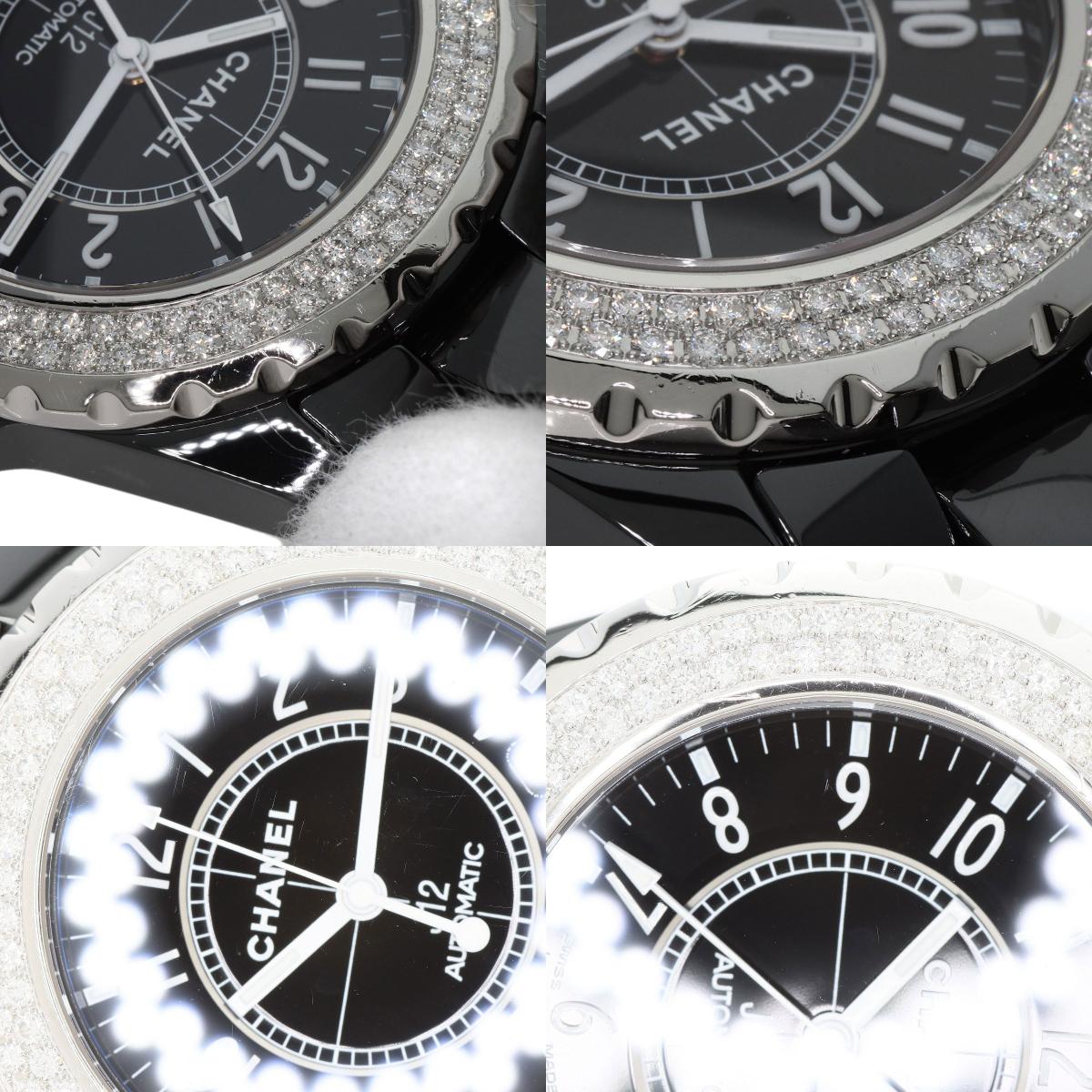 CHANEL シャネル H0950 J12 38mm 2重ダイヤモンドベゼル 腕時計 セラミック メンズ 中古