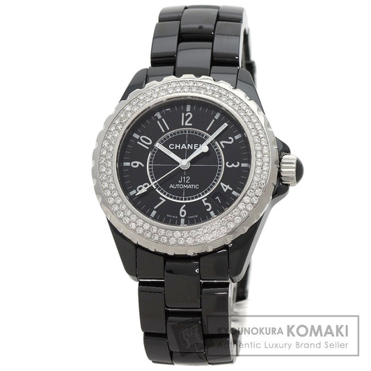 CHANEL シャネル H0950 J12 38mm 2重ダイヤモンドベゼル 腕時計 セラミック メンズ 中古