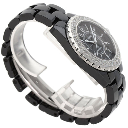 CHANEL シャネル H0950 J12 38mm 2重ダイヤモンドベゼル 腕時計 セラミック メンズ 中古