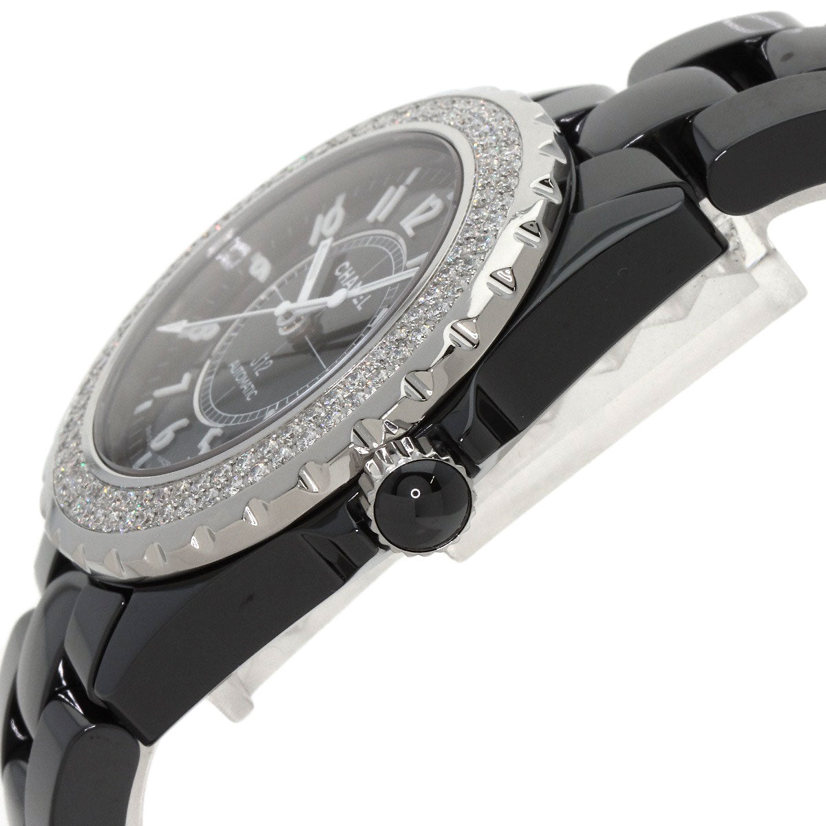 CHANEL シャネル H0950 J12 38mm 2重ダイヤモンドベゼル 腕時計 セラミック メンズ 中古