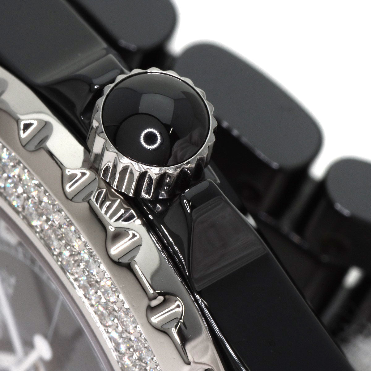CHANEL シャネル H0950 J12 38mm 2重ダイヤモンドベゼル 腕時計 セラミック メンズ 中古