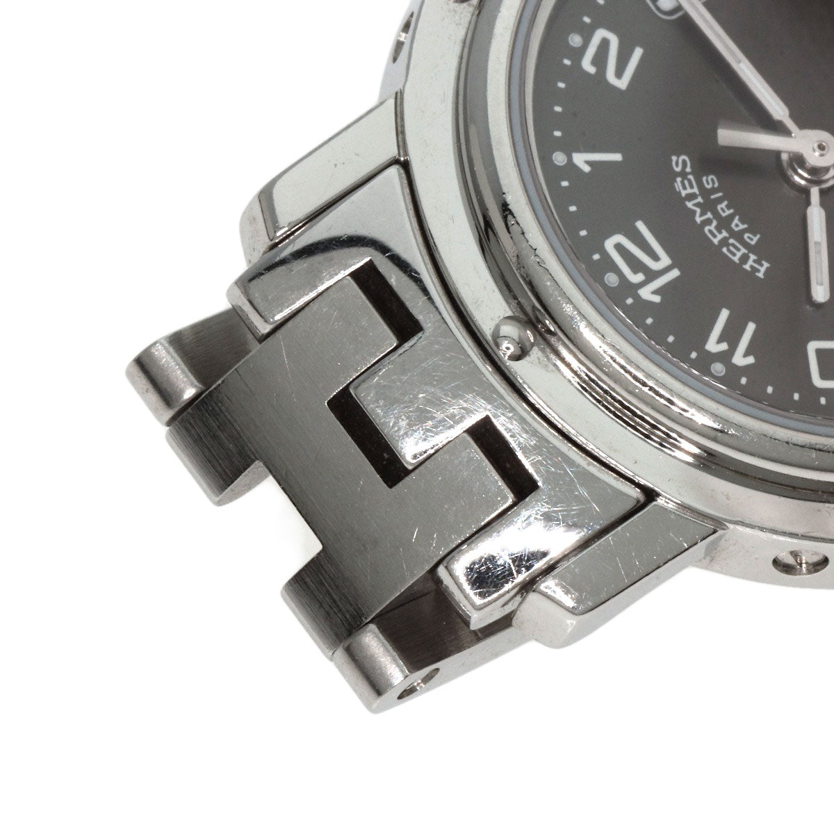 HERMES エルメス CL4.210 クリッパー 腕時計 SS レディース 中古