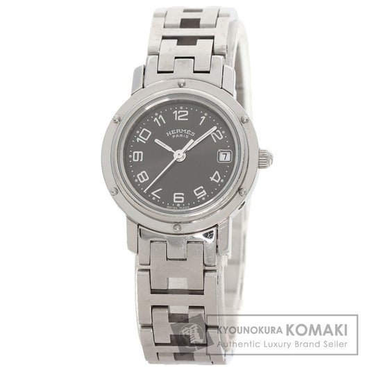 HERMES エルメス CL4.210 クリッパー 腕時計 SS レディース 中古