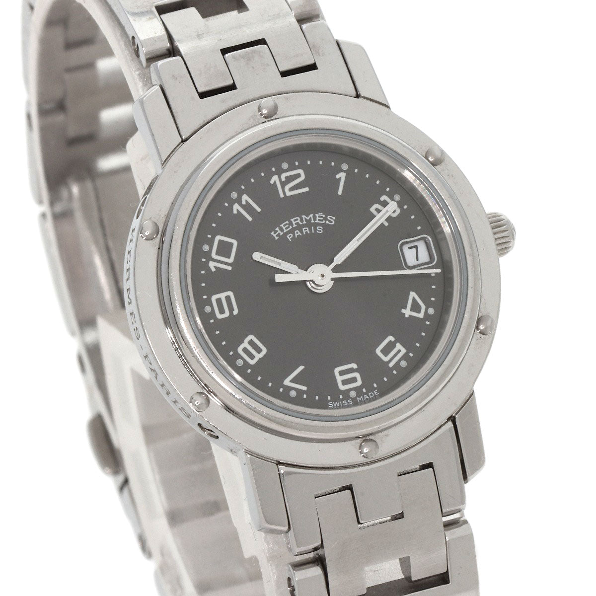 HERMES エルメス CL4.210 クリッパー 腕時計 SS レディース 中古