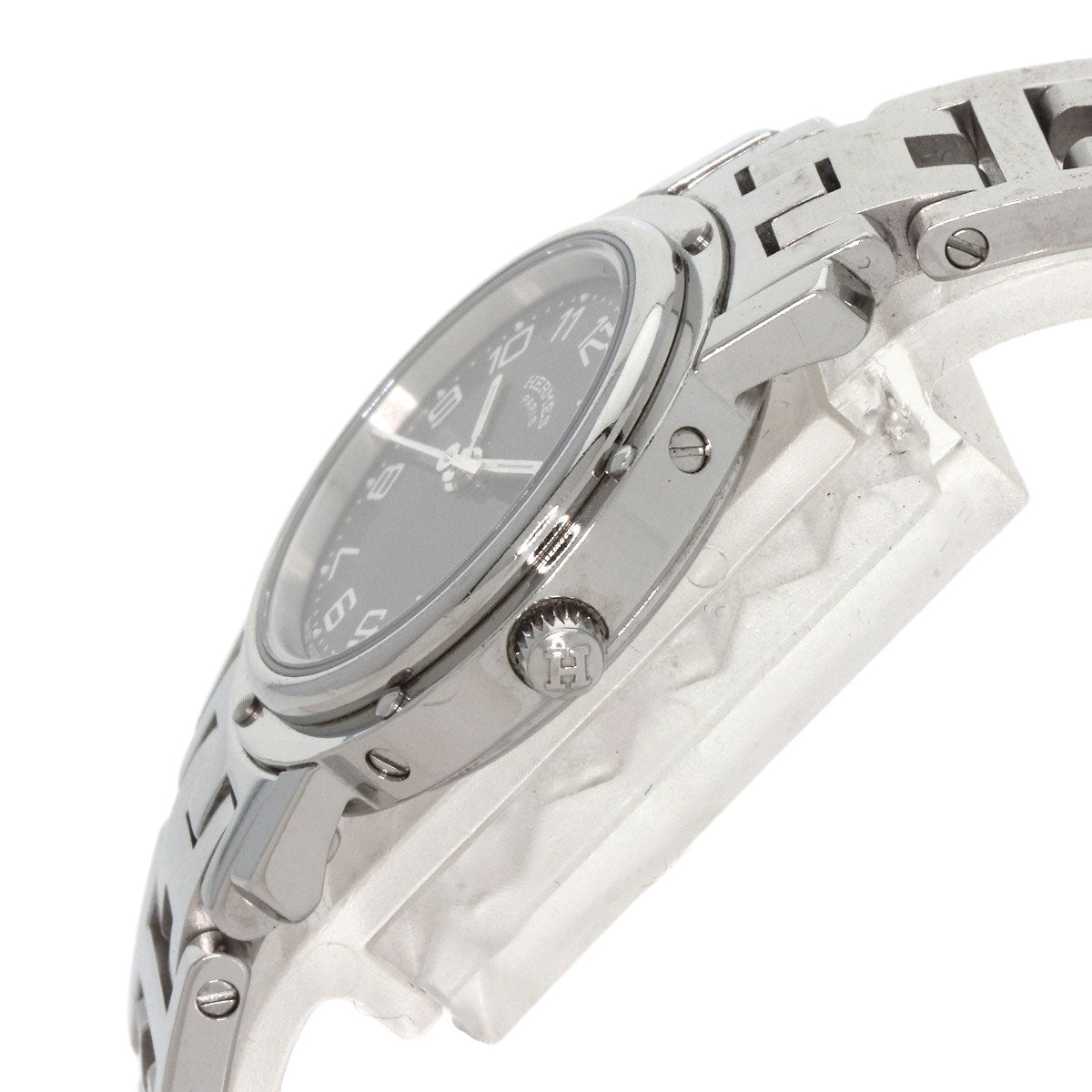 HERMES エルメス CL4.210 クリッパー 腕時計 SS レディース 中古