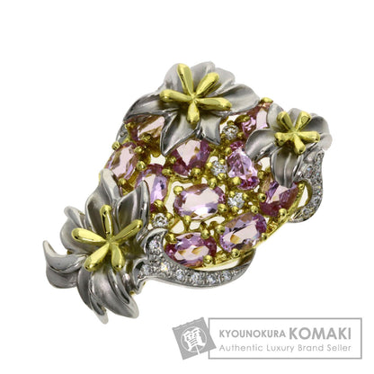 SELECT JEWELRY セレクトジュエリー 山崎裕見子 ダイヤモンド カラーストーン ブローチ PT900 レディース 中古