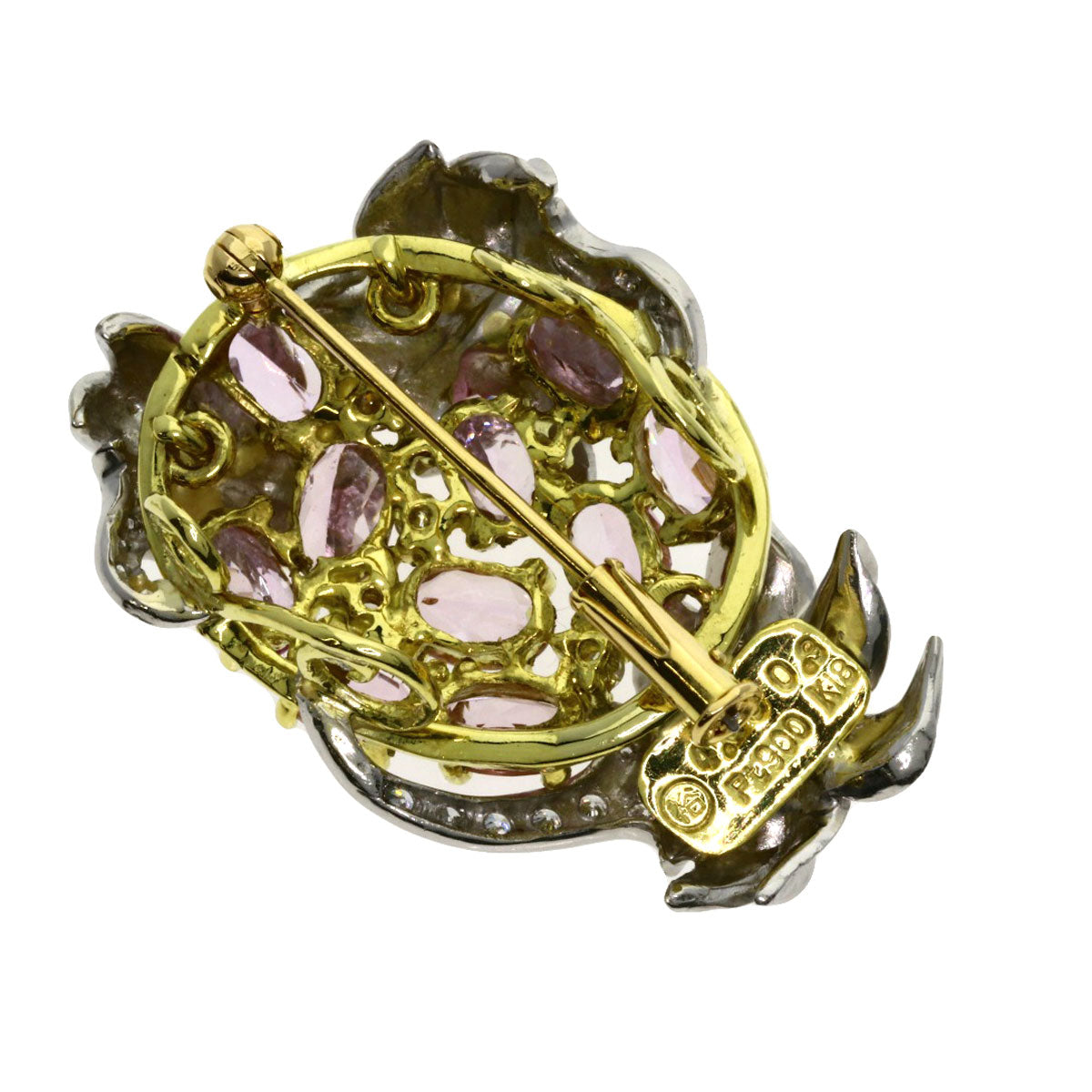 SELECT JEWELRY セレクトジュエリー 山崎裕見子 ダイヤモンド カラーストーン ブローチ PT900 レディース 中古
