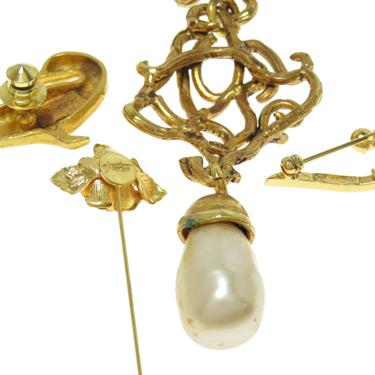 SELECT JEWELRY セレクトジュエリー 26点セット ブローチ タイピン リング ブレス ネックレス SV レディース 中古