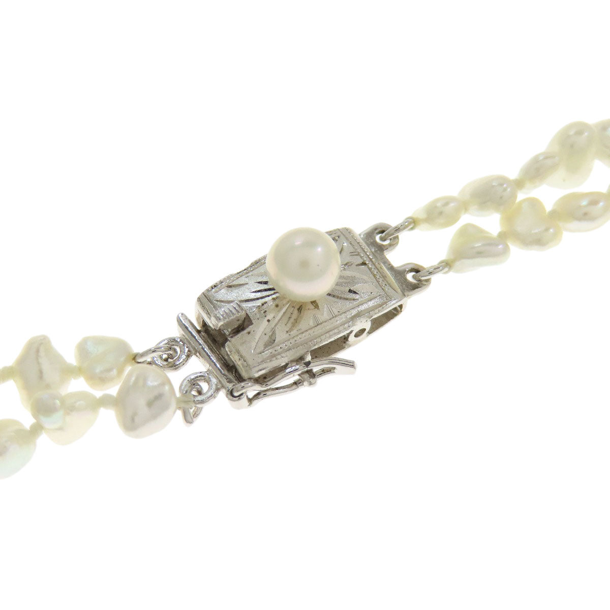 SELECT JEWELRY セレクトジュエリー 2本セット 淡水パール 真珠 10連 2連 ネックレス 金属製 レディース 中古