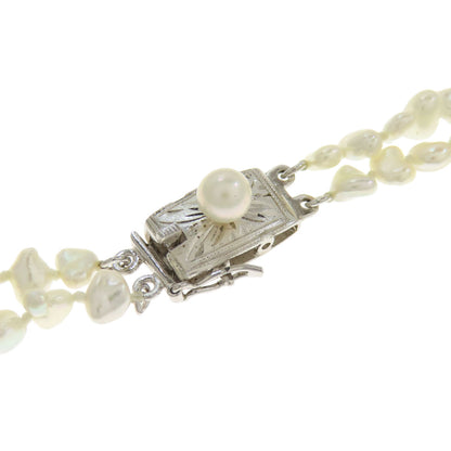 SELECT JEWELRY セレクトジュエリー 2本セット 淡水パール 真珠 10連 2連 ネックレス 金属製 レディース 中古
