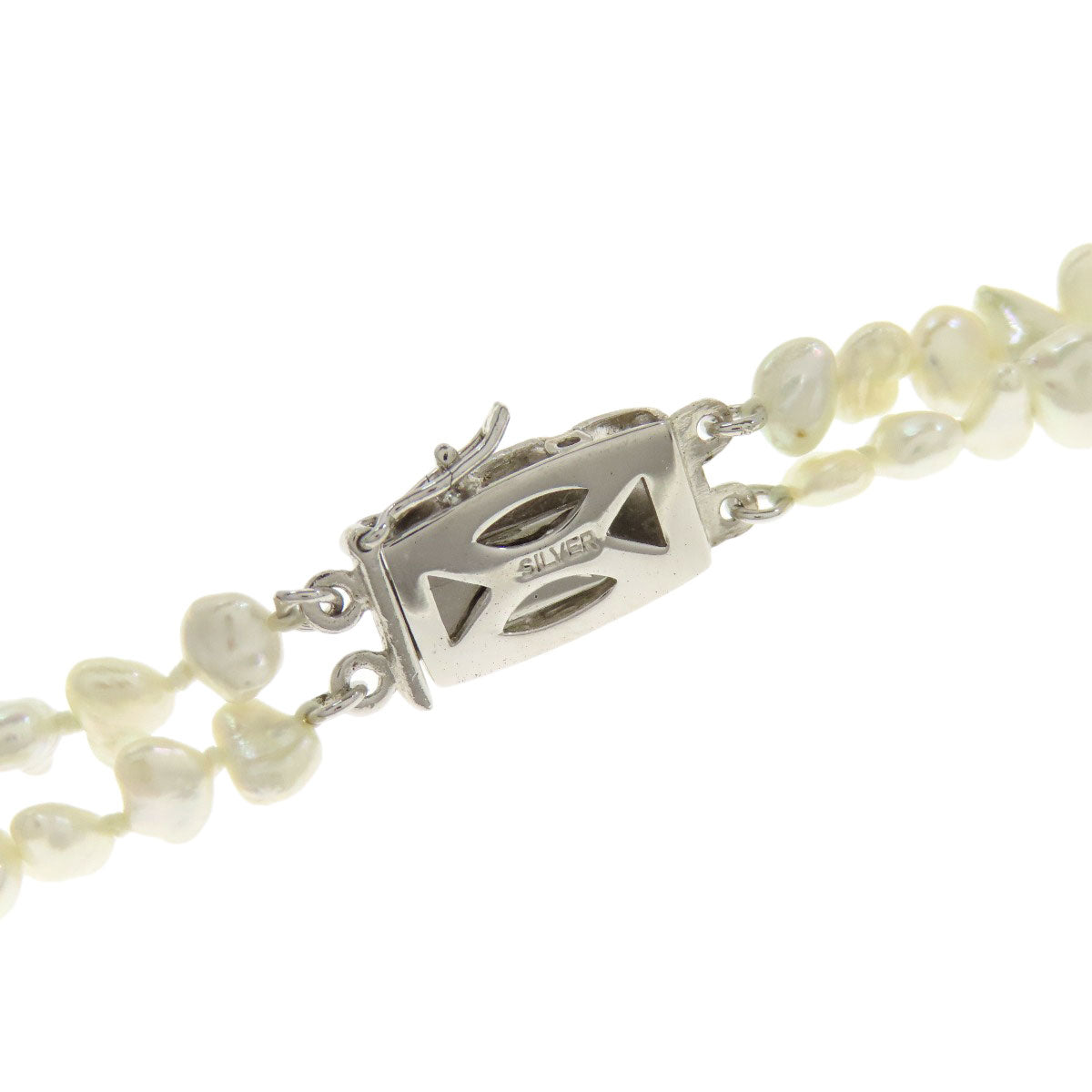 SELECT JEWELRY セレクトジュエリー 2本セット 淡水パール 真珠 10連 2連 ネックレス 金属製 レディース 中古