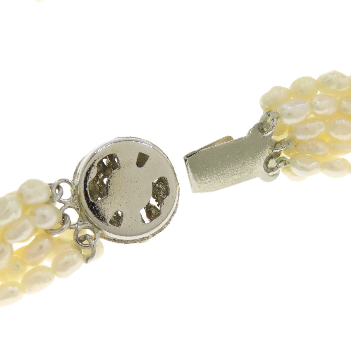 SELECT JEWELRY セレクトジュエリー 2本セット 淡水パール 真珠 10連 2連 ネックレス 金属製 レディース 中古