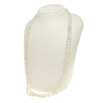 SELECT JEWELRY セレクトジュエリー 2本セット 淡水パール 真珠 10連 2連 ネックレス 金属製 レディース 中古
