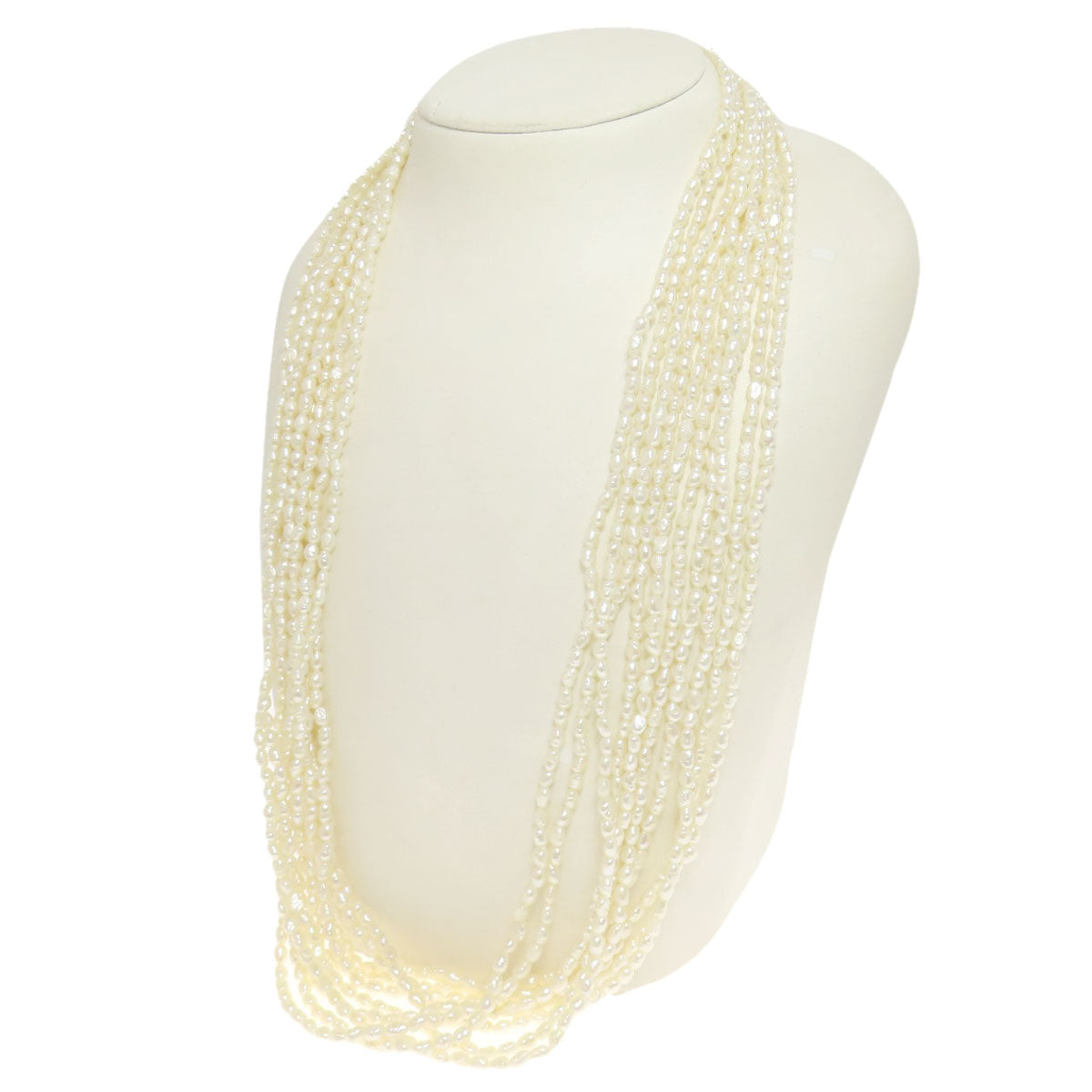 SELECT JEWELRY セレクトジュエリー 2本セット 淡水パール 真珠 10連 2連 ネックレス 金属製 レディース 中古