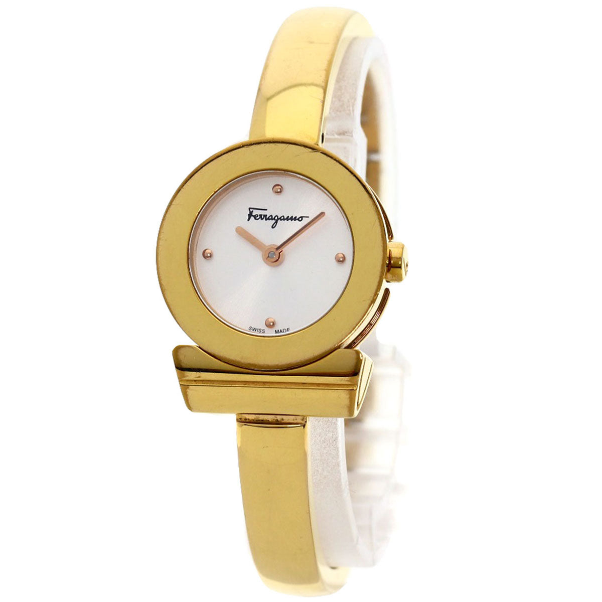 Salvatore Ferragamo サルヴァトーレフェラガモ FR-FQ5050014 ガンチーニ 腕時計 GP レディース 中古
