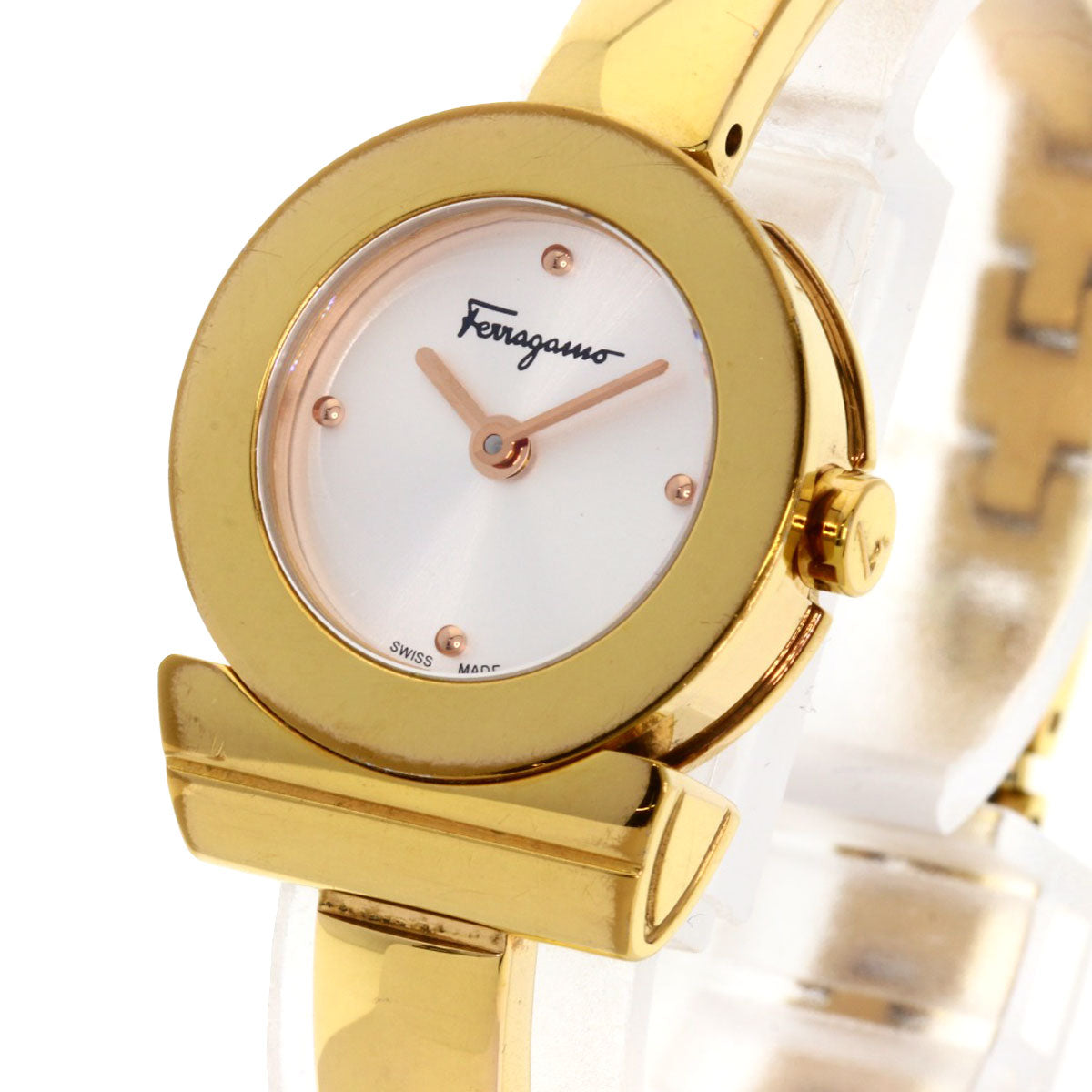 Salvatore Ferragamo サルヴァトーレフェラガモ FR-FQ5050014 ガンチーニ 腕時計 GP レディース 中古