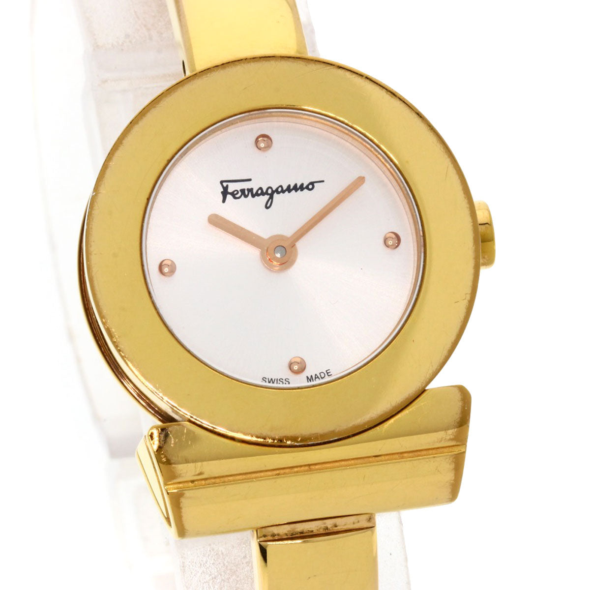 Salvatore Ferragamo サルヴァトーレフェラガモ FR-FQ5050014 ガンチーニ 腕時計 GP レディース 中古