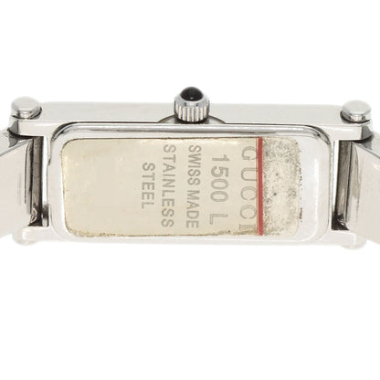 GUCCI グッチ 1500L スクエアフェイス 腕時計 SS レディース 中古