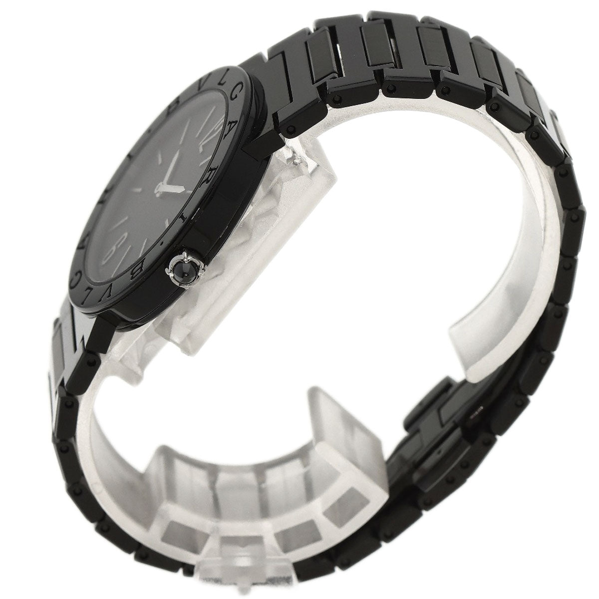 BVLGARI ブルガリ BB33S ブルガリブルガリ ブラックダイヤモンドライクカーボン 腕時計 SS ボーイズ 中古