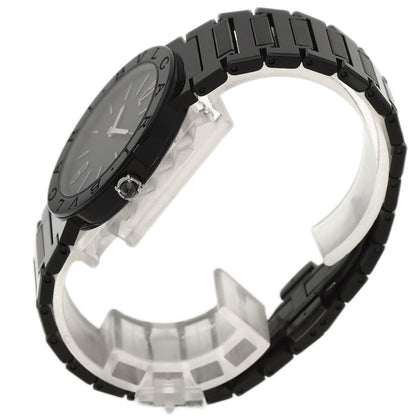 BVLGARI ブルガリ BB33S ブルガリブルガリ ブラックダイヤモンドライクカーボン 腕時計 SS ボーイズ 中古