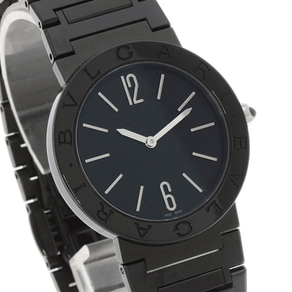 BVLGARI ブルガリ BB33S ブルガリブルガリ ブラックダイヤモンドライクカーボン 腕時計 SS ボーイズ 中古