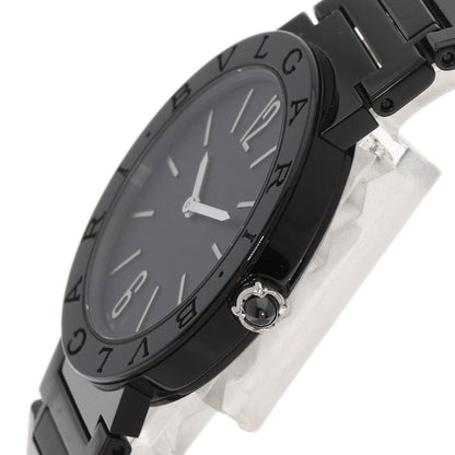 BVLGARI ブルガリ BB33S ブルガリブルガリ ブラックダイヤモンドライクカーボン 腕時計 SS ボーイズ 中古