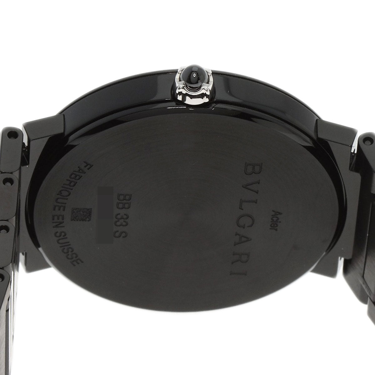 BVLGARI ブルガリ BB33S ブルガリブルガリ ブラックダイヤモンドライクカーボン 腕時計 SS ボーイズ 中古