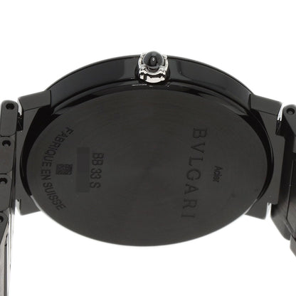 BVLGARI ブルガリ BB33S ブルガリブルガリ ブラックダイヤモンドライクカーボン 腕時計 SS ボーイズ 中古