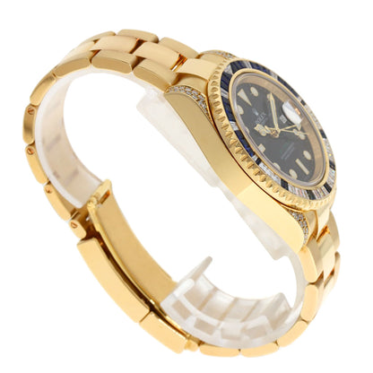 ROLEX ロレックス 116758SA GMTマスター2 バゲットダイヤモンド サファイア 腕時計 K18YG メンズ 中古