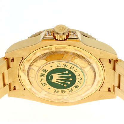 ROLEX ロレックス 116758SA GMTマスター2 バゲットダイヤモンド サファイア 腕時計 K18YG メンズ 中古