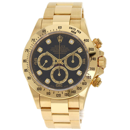 ROLEX ロレックス 16528G コスモグラフ デイトナ 8P ダイヤモンド 腕時計 K18YG メンズ 中古
