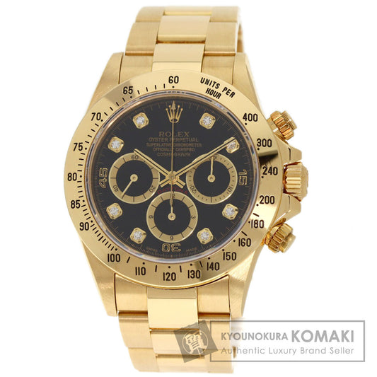 ROLEX ロレックス 16528G コスモグラフ デイトナ 8P ダイヤモンド 腕時計 K18YG メンズ 中古