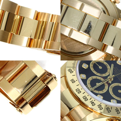 ROLEX ロレックス 16528G コスモグラフ デイトナ 8P ダイヤモンド 腕時計 K18YG メンズ 中古