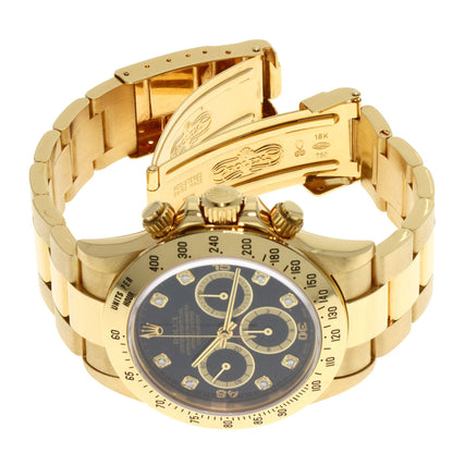 ROLEX ロレックス 16528G コスモグラフ デイトナ 8P ダイヤモンド 腕時計 K18YG メンズ 中古