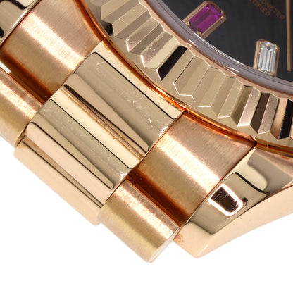 ROLEX ロレックス 218235BG デイデイト2 ダイヤモンド 2Pルビー 腕時計 K18PG メンズ 中古