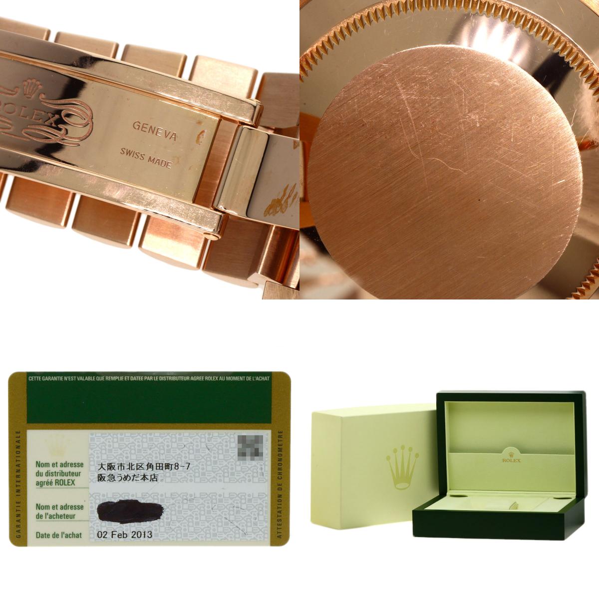 ROLEX ロレックス 218235BG デイデイト2 ダイヤモンド 2Pルビー 腕時計 K18PG メンズ 中古