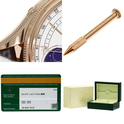 ROLEX ロレックス 50535 チェリーニ ムーンフェイズ 腕時計 K18PG メンズ 中古
