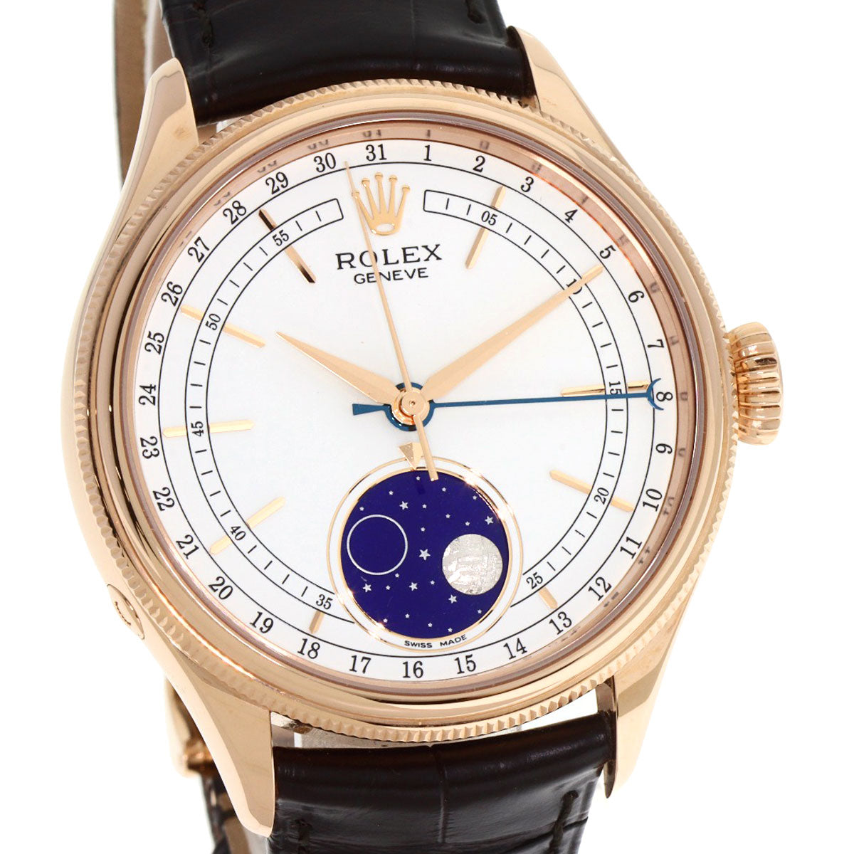 ROLEX ロレックス 50535 チェリーニ ムーンフェイズ 腕時計 K18PG メンズ 中古