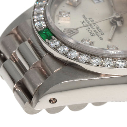 ROLEX ロレックス 69079G デイトジャスト ダイヤモンド エメラルド 腕時計 K18WG レディース 中古