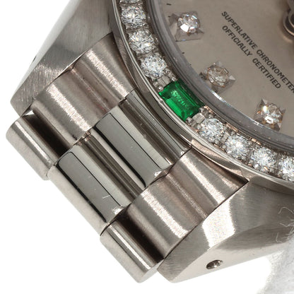ROLEX ロレックス 69079G デイトジャスト ダイヤモンド エメラルド 腕時計 K18WG レディース 中古