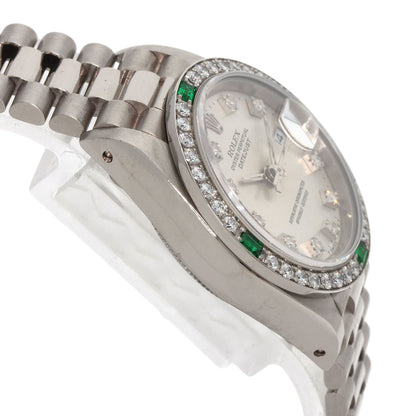 ROLEX ロレックス 69079G デイトジャスト ダイヤモンド エメラルド 腕時計 K18WG レディース 中古