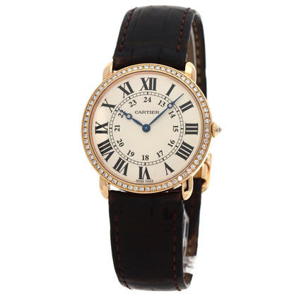 CARTIER カルティエ WR000651 ロンド ルイ カルティエ LM 36mm ダイヤモンド 腕時計 K18PG メンズ 中古