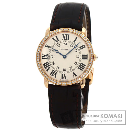 CARTIER カルティエ WR000651 ロンド ルイ カルティエ LM 36mm ダイヤモンド 腕時計 K18PG メンズ 中古