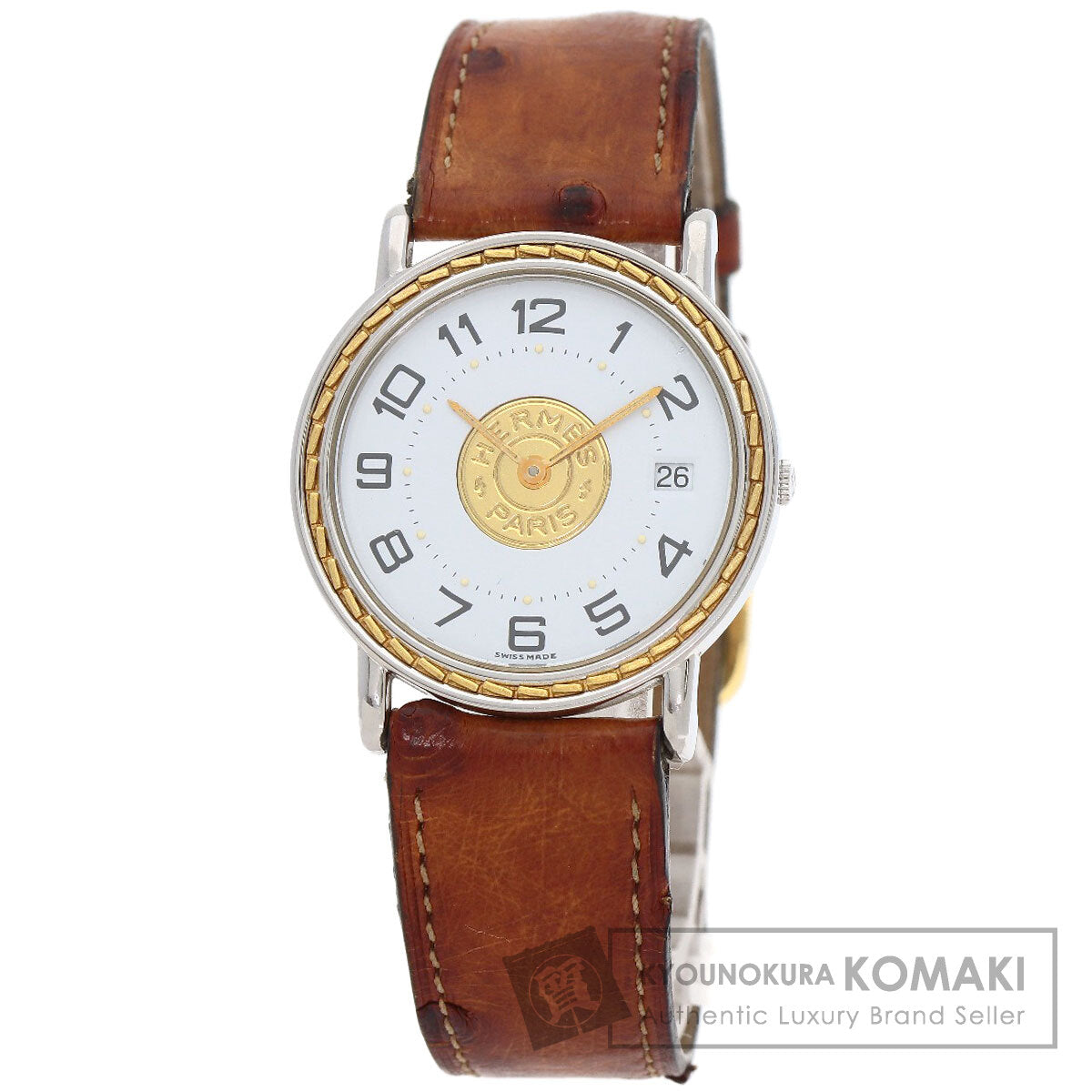HERMES エルメス セリエ 腕時計 SS メンズ 中古