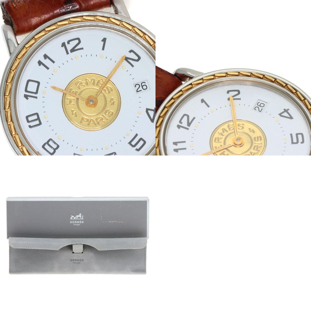 HERMES エルメス セリエ 腕時計 SS メンズ 中古